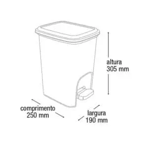 Lixeira Rattan com Pedal - 7 litros - Imagem 3