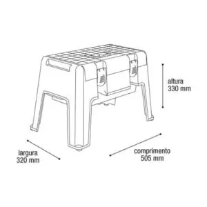 Banqueta com Compartimento Multiuso Arqplast - Imagem 4