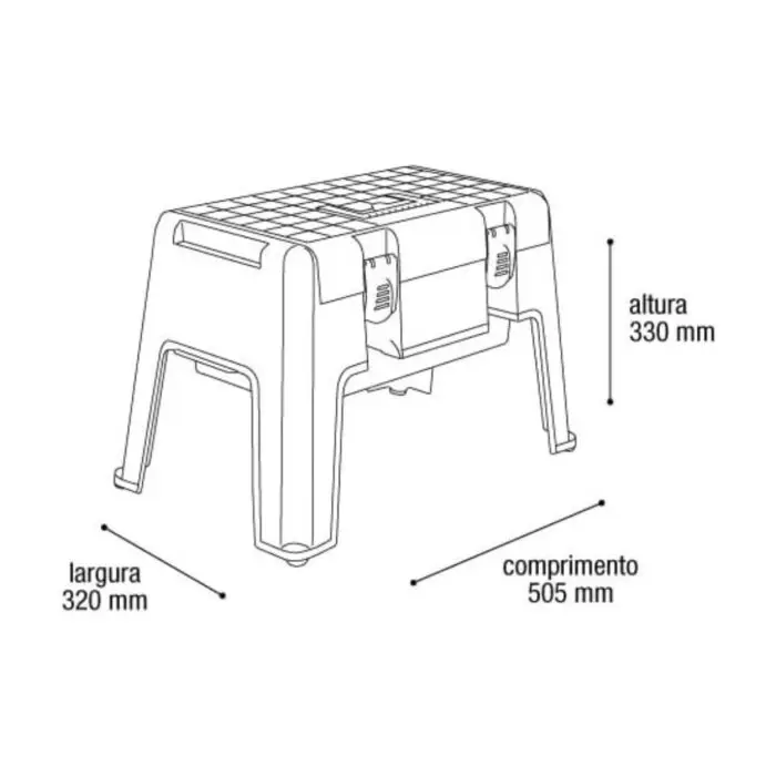 Banqueta com Compartimento Multiuso Arqplast - Imagem 4