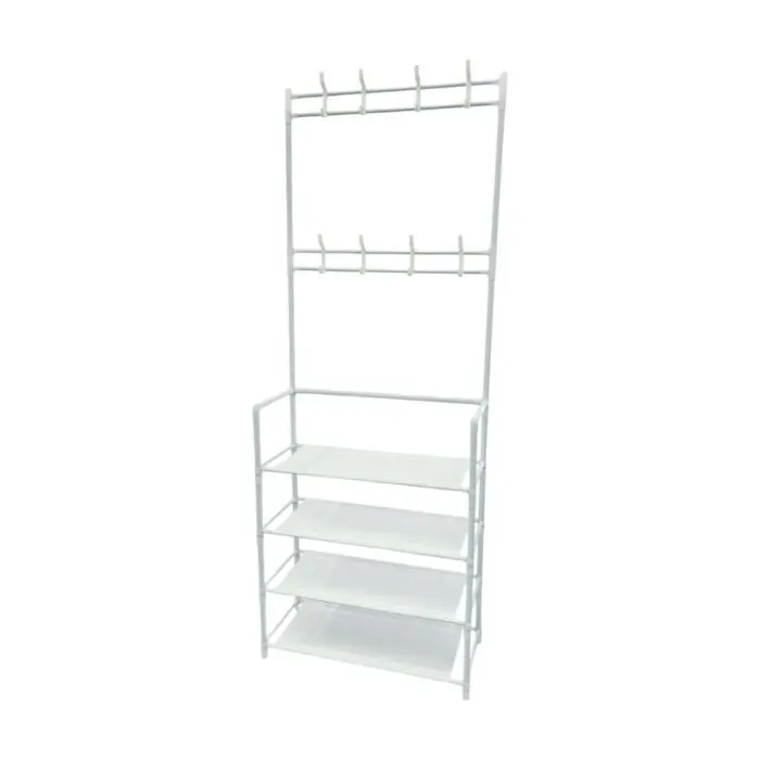 Organizador Multiuso 4 Prateleiras + 8 Ganchos 26,5x60x154cm Cosy - Imagem 2