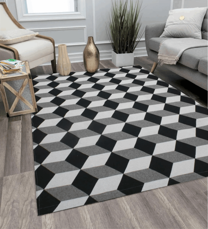 Tapete Flannel Geométrico 1,40x2,00M Estampa Sortida - Imagem 6