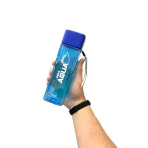 Garrafa Squeeze Quadrada de Poliestireno Translucida 450ML LYOR