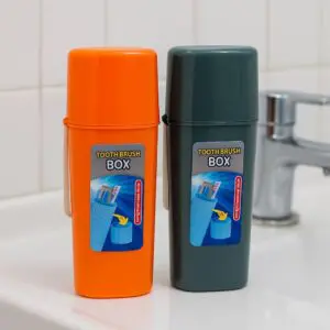 Kit de Porta Escova e Pasta de Dente com 2 Peças de Plástico - Imagem 3