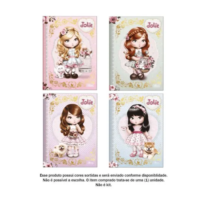Caderno Brochura Colegial Jolie Vintage C/ 80 Folhas- Tilibra - Imagem 2