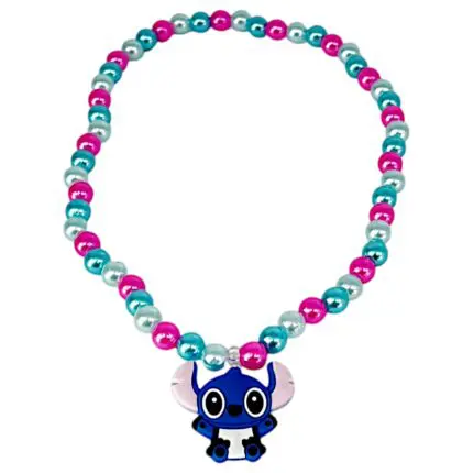 Colar Infantil De Pérolas Do Stitch