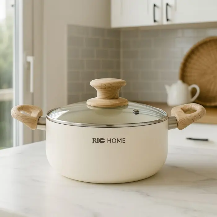 Panela Caçarola com Alça de Silicone Soft-Touch com Tampa de Vidro e Revestimento de Cerâmica Linha Grécia - Rio Home - Imagem 2