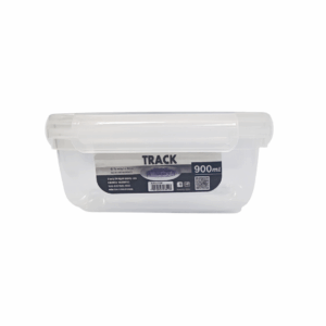 Pote de Plástico PP Transparente com Trava Track 900ML – Plasmont