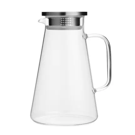 Jarra de Vidro Elegance Transparente com Tampa em Inox 1,8 Litros