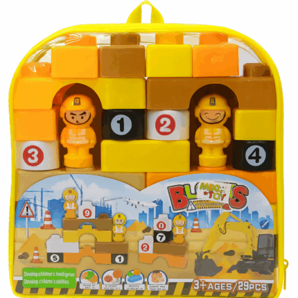 Brinquedo Blocos de Montar 29 Peças com Mochilinha-Miki Toy