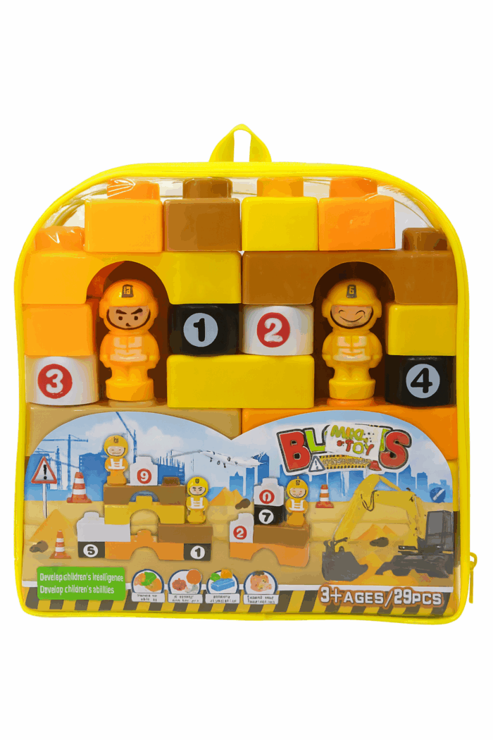 Brinquedo Blocos de Montar 29 Peças com Mochilinha-Miki Toy - Imagem 1