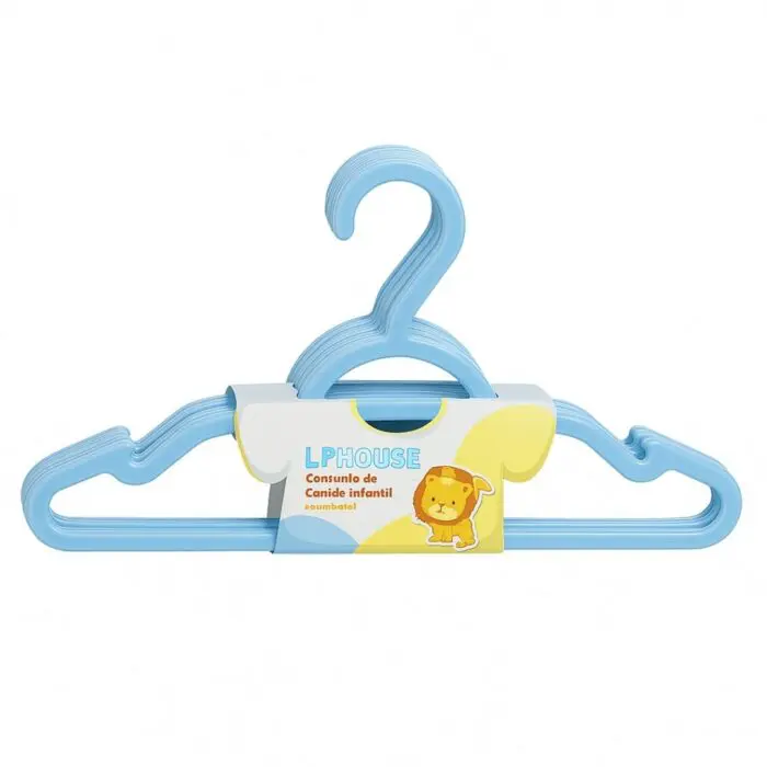 Conjunto com 12 Cabides de Plástico Infantis - LP House - Imagem 1