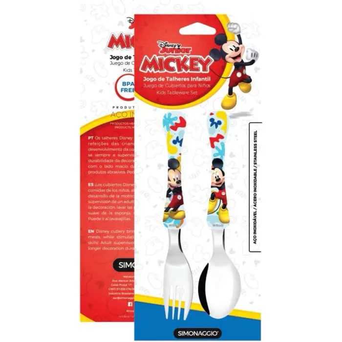 Jogo De Talheres  Infantil Mickey - Imagem 2