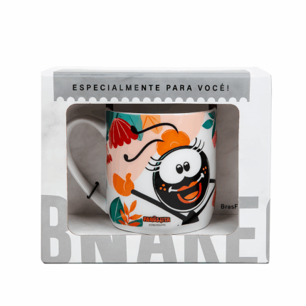 Caneca Porcelana 300ML Smilinguido Faça Tudo com Amor-Brasfoot