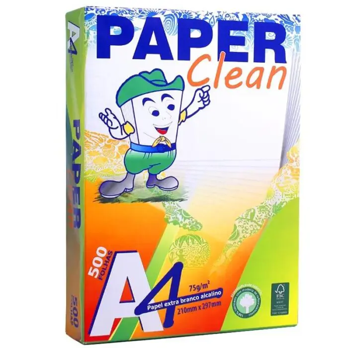 Pacote de Folha de Ofício A4 500 Folhas 75g/m² - Paper Clean - Imagem 1