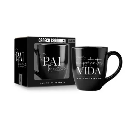 Caneca de Cerâmica Prime Pai Meu Maior Exemplo 350ml - Brasfoot