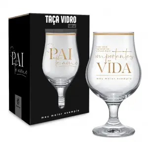 Taça de Vidro Dublin Pai Meu Maior Exemplo 400ml - Brasfoot