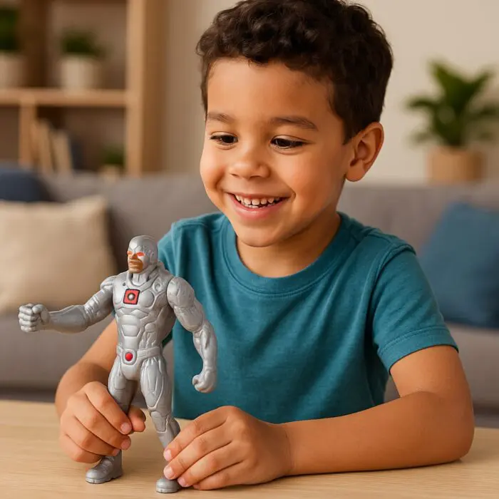 Boneco Super Heroi Cyborg 15cm - Spin Master - Imagem 2