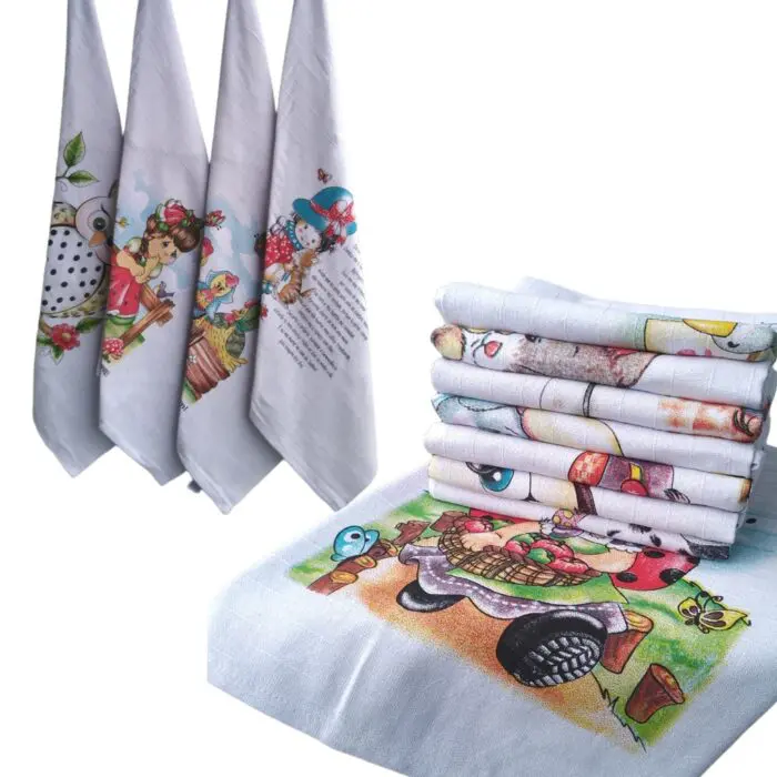 Pano de Prato Decorado Diversas Estampas 43x67cm Sortido - GePanos - Imagem 3