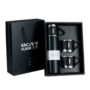 Conjunto com Garrafa Térmica de Aço Inox 420ml e 3 Xícaras Sortido - Amigold - Imagem 7
