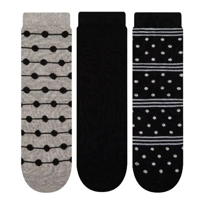Kit 3 Pares de Meia Soquete Adulto 34-39-Cia da Meia - Imagem 1