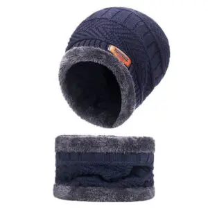 Conjunto de Inverno com Touca e Gola Felpuda Unissex Tamanho Único Adulto Sortido - JMD Import