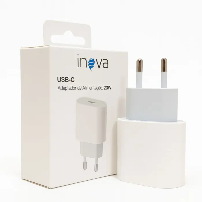 Fonte de Carregador USB-C/USB-C 20w - Inova - Imagem 1