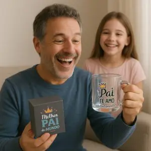 Caneca/Xícara de Vidro 320ml Dia dos Pais - Wincy - Imagem 2