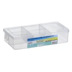 Box/Caixa Organizadora PP 16x9x3,5cm com 5 Divisórias - Plasmont