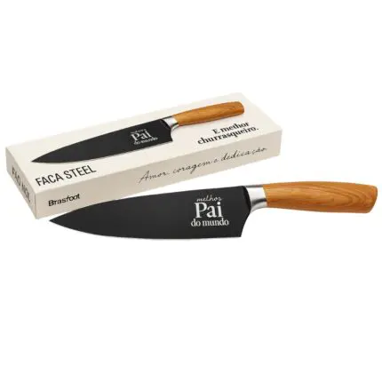 Faca Steel Premium Temas (Pai Amor e Coragem) - BrasFoot