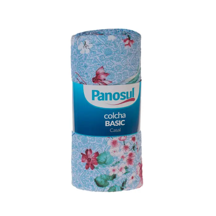 Colcha Basic Estampada 1,80x2,15m 100% Poliéster 1 Unidade Casal Sortido - Panosul - Imagem 1