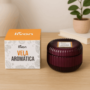 Vela Aromática Parafina Vidro 8X5,5cm Livon-Sortida - Imagem 2