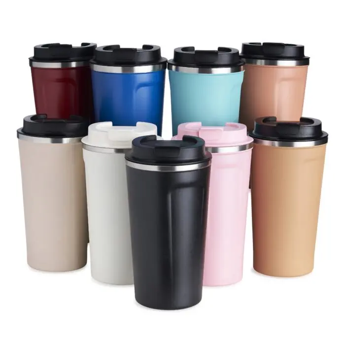 Copo Térmico de Aço Inox com Tampa Coffee 500ml Sortido  - Amigold - Imagem 2