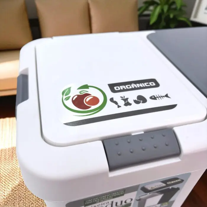 Lixeira Ecoduo com 2 Compartimentos e Tampa Removível 20L - Lig Brin - Imagem 6
