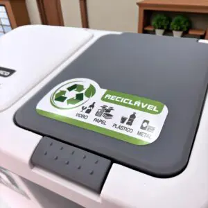 Lixeira Ecoduo com 2 Compartimentos e Tampa Removível 20L - Lig Brin - Imagem 7