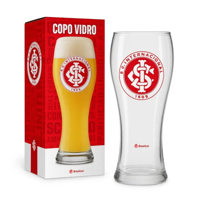 Copo JoinVille de Vidro Internacional Oficial 680ml - BrasFoot - Imagem 1