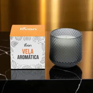 Vela Aromática Parafina Vidro 8X7cm livon-Sortida - Imagem 2