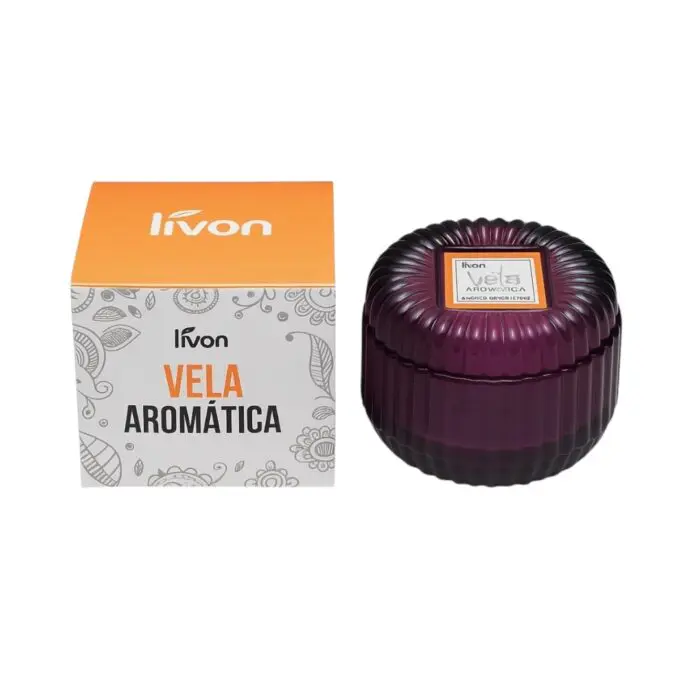 Vela Aromática Parafina Vidro 8X5,5cm Livon-Sortida - Imagem 1