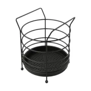 Porta Talheres de Aço Aramado com Fundo Plástico 13x13x16,5cm Linha Cozinha - Stolf
