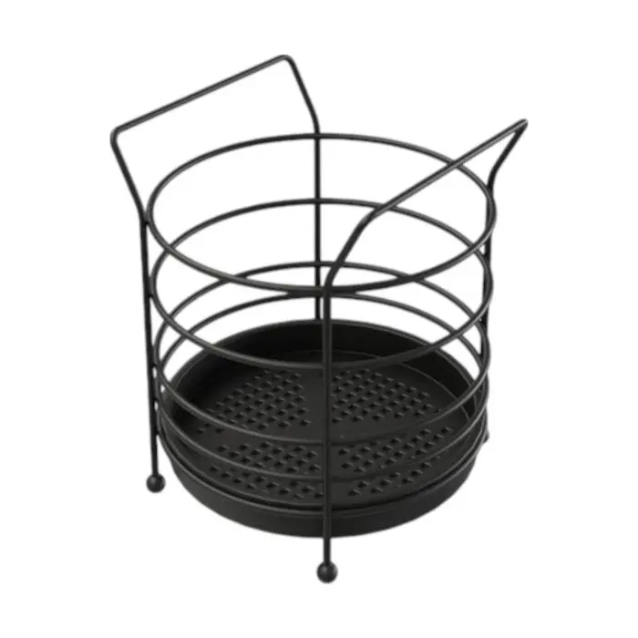Porta Talheres de Aço Aramado com Fundo Plástico 13x13x16,5cm Linha Cozinha - Stolf - Imagem 1