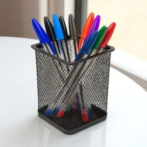 Porta Caneta Metal Quadrado 8X10cm-Rio Tijucas - Imagem 2