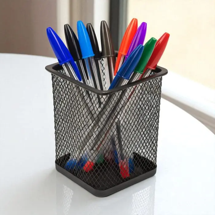 Porta Caneta Metal Quadrado 8X10cm-Rio Tijucas - Imagem 2