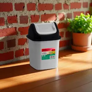 Lixeira Quadrada Basculante de Plástico Branca Sortida 3,6L - Plasmont - Imagem 2