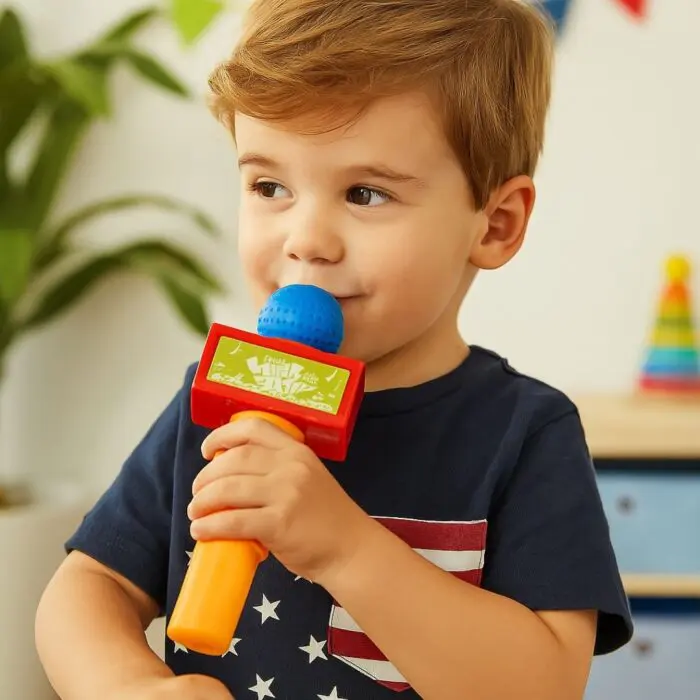 Microfone Musical com Som e Luz de Plástico-Toys - Imagem 2