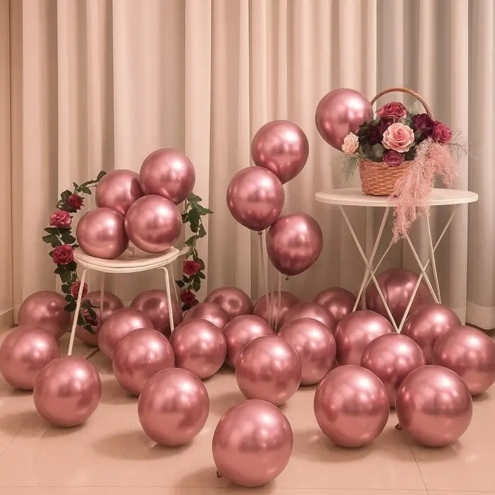 Balão Nº9 Aluminio Pink com 25un-Happy Day - Imagem 2