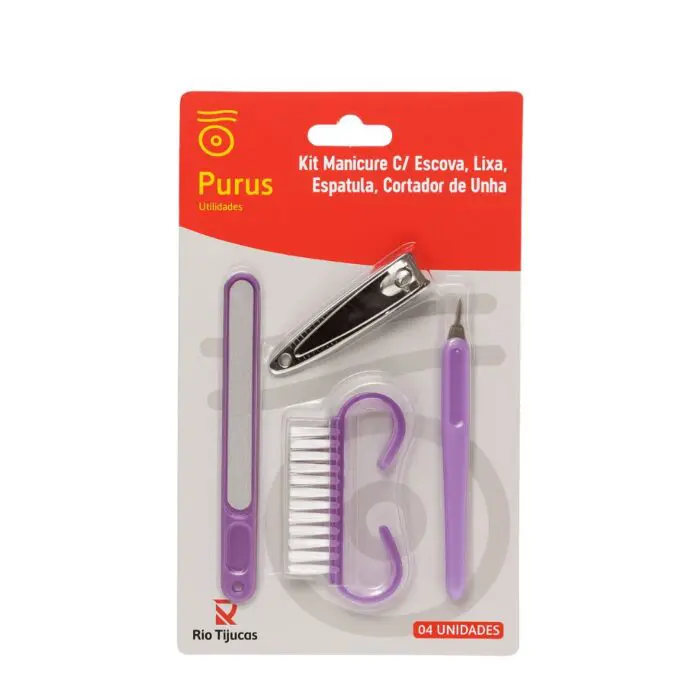 Kit Manicure com Escova lixa e Espatula com Cortador de Unha-Rio Tijucas - Imagem 1