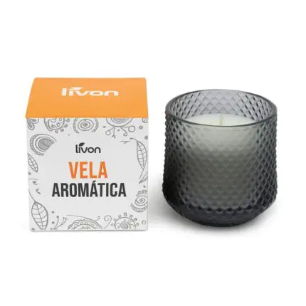 Vela Aromática Parafina Vidro 8X7cm livon-Sortida