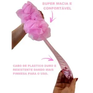 Esponja de Banho Com Cabo de Plástico 40cm-Rio Tijucas - Imagem 3