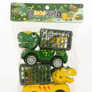 Kit Veiculos com Dinossauros Brinquedos-Toys