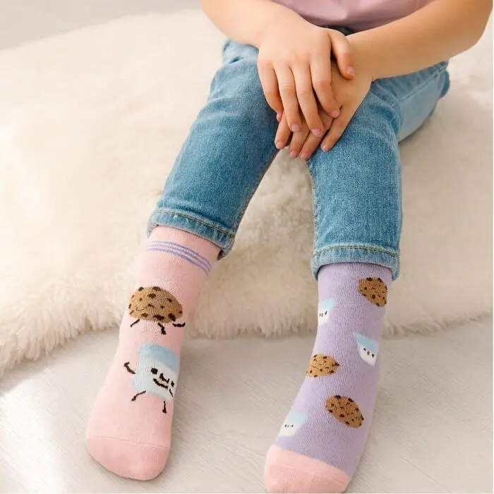 Kit 2 Pares de Meia Soquete Atoalhada Infantil 31-34 -Cia da Meia - Imagem 2