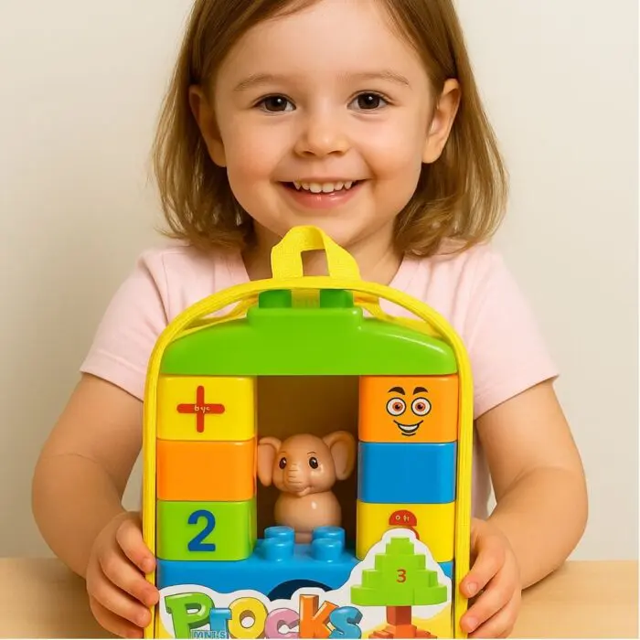 Mochila com Blocks de Montar com 21 Peças-Miki Toy - Imagem 2